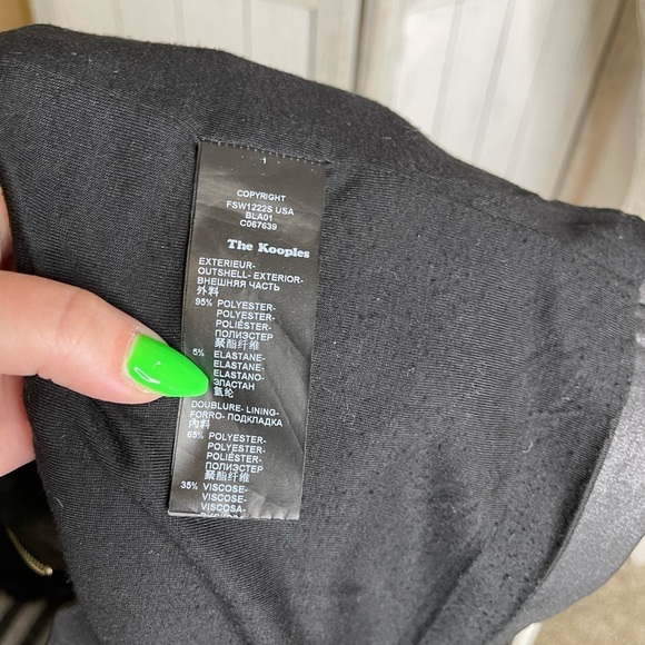 The Kooples Sport Womens Small Full Zip Zipper Accents Jacket Black - Picture 5 of 6